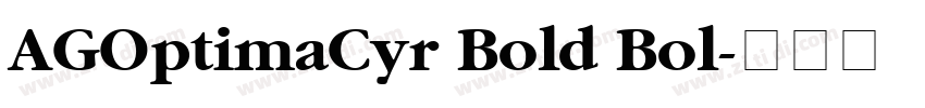 AGOptimaCyr Bold Bol字体转换